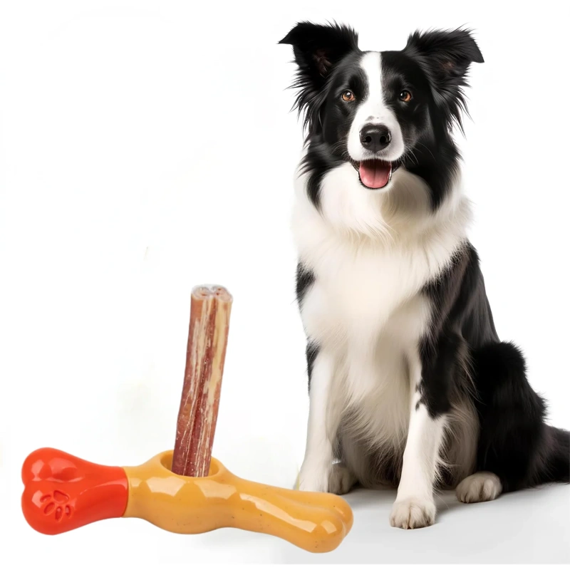 AFP Prevents Choking Heavy Duty Dog Chew Stick Holder Durable BPA Free Safety Nylon Dog Bully Stick Holder For Pet Dental Health