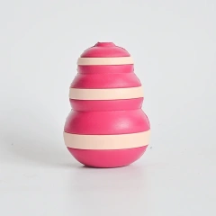 JOYSING Smooth Gourd Rubber Pet Chew Toy Snack Training Puzzle Toy with Leakage Feature