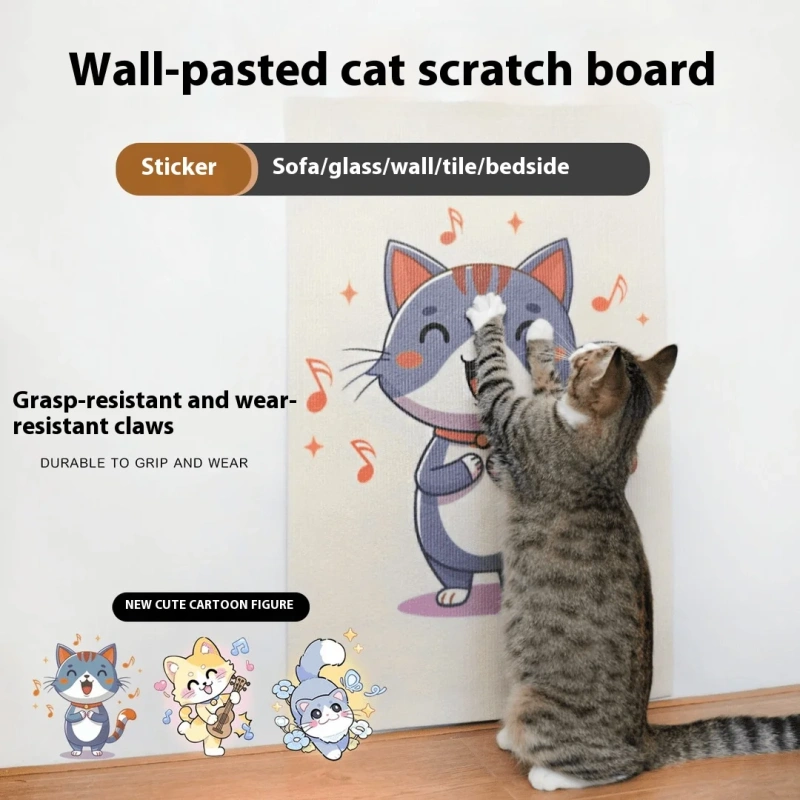 Cat Climbing Mat Cuttable And Pasteable Cat Toy Wear-Resistant Scratch Sticker MultiFunctional Wall Sticker