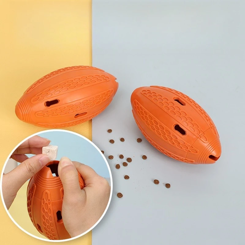 Durable Bite-resistant Rubber Dog Playing Puppy Chew Ball Safety Funny Football Dog Toy