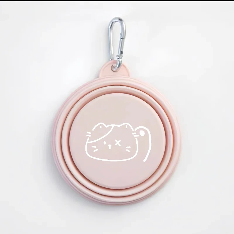Dog Pet Folding Silicone Bowl 350ml/650ml Outdoor Travel Foldable Portable Cat Food Water Container Feeding Tray Bowls