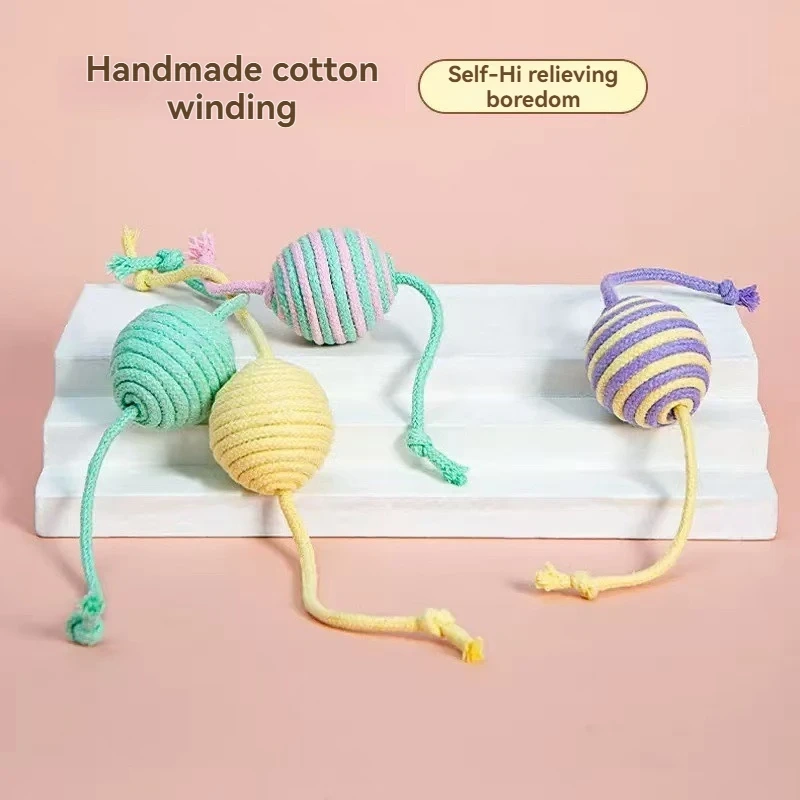 New Cat Toys Ball Interactive Toys for Pets That Can Make Sounds Cat Self Hi Toy Ball Teeth Grinding Products Cat Accessories