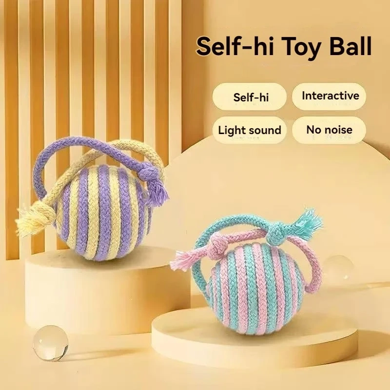 New Cat Toys Ball Interactive Toys for Pets That Can Make Sounds Cat Self Hi Toy Ball Teeth Grinding Products Cat Accessories