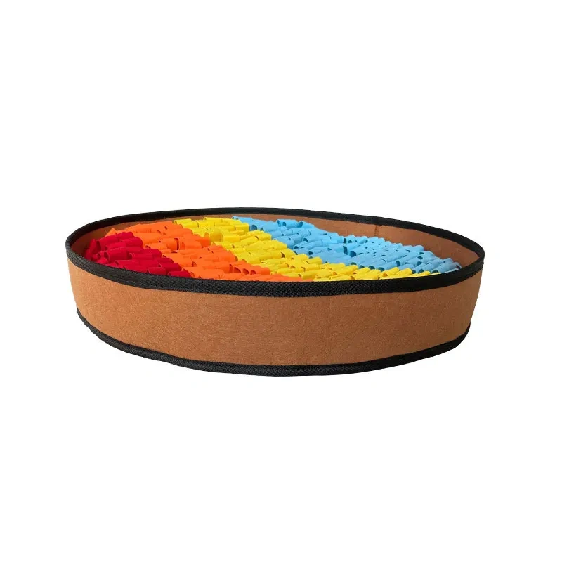 Rainbow Interactive Dog Puzzle Toy Eco-friendly Sniffing Felt Pet Mat for Exercise Training Slow Food Play Mat