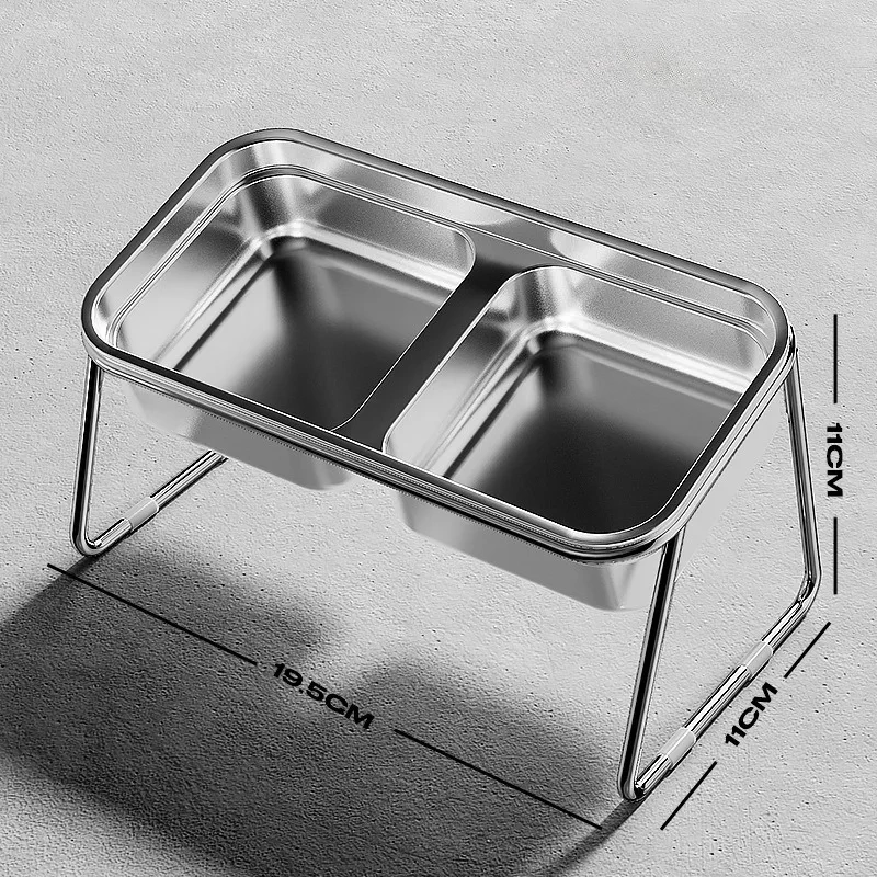 1pcs Stainless Steel Anti-Tip Pet Bowl for Dogs & Cats - Durable Food & Water Dish with Leak-Proof Feeding Bowl for Cats & Dogs