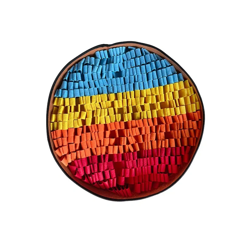 Rainbow Interactive Dog Puzzle Toy Eco-friendly Sniffing Felt Pet Mat for Exercise Training Slow Food Play Mat
