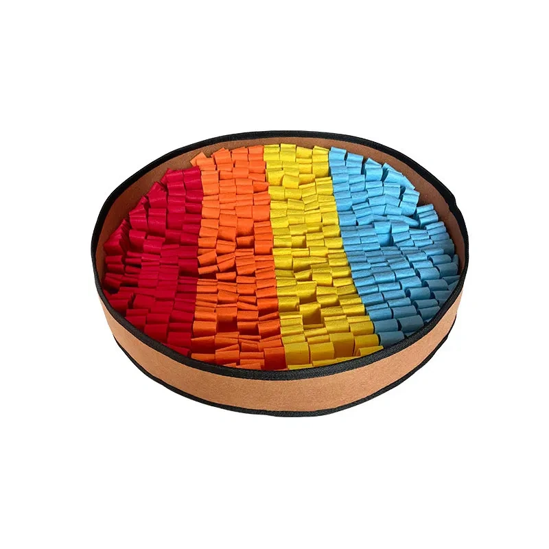 Rainbow Interactive Dog Puzzle Toy Eco-friendly Sniffing Felt Pet Mat for Exercise Training Slow Food Play Mat