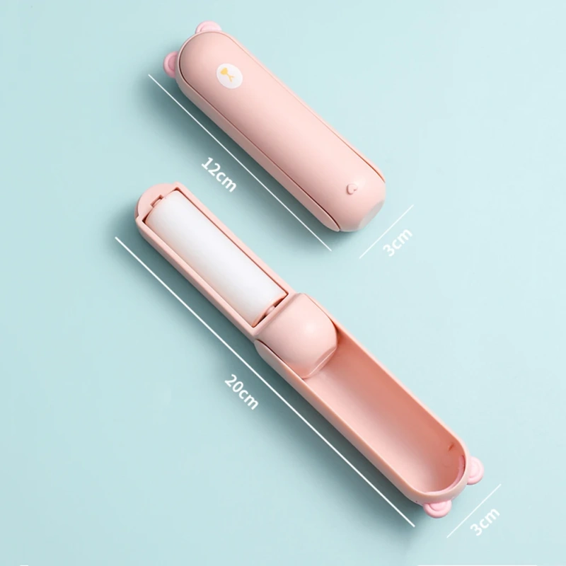 Cartoon Foldable Lint Remover Portable Handheld Lint Roller Clothes Hair Lint Sticking Brush