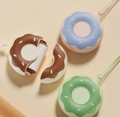 Sweet Donut Single Compartment Portable Hair Sticker Oblique Tear Type Hair Removal Tool Food Preservation Feature Household Use