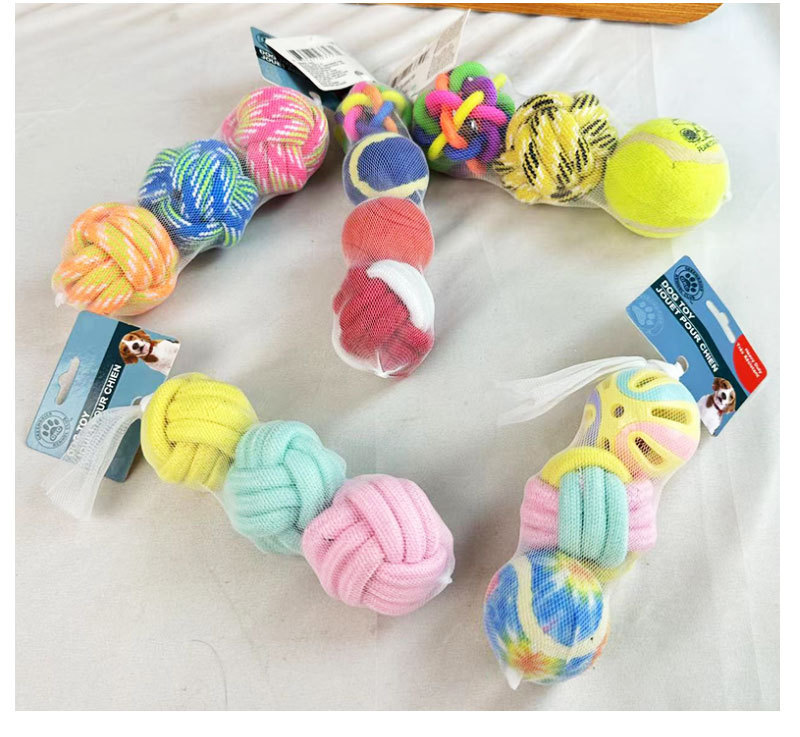 Pet dog cotton rope ball combination pack