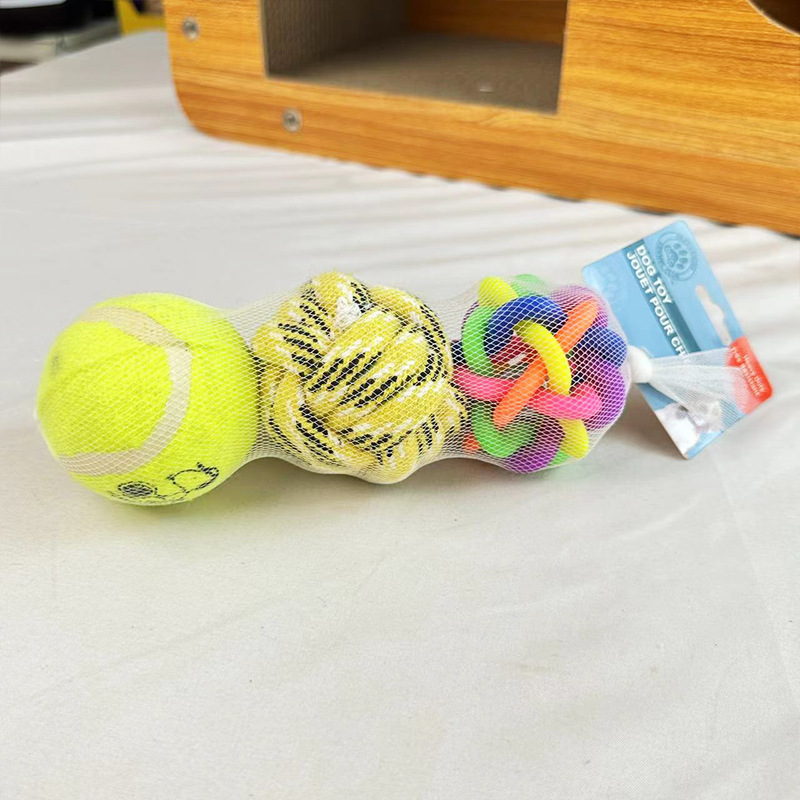 Pet dog cotton rope ball combination pack