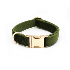 Customzied Contacts Metal Buckle, Thick Velvet Pet Collar