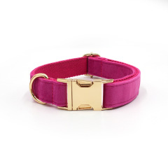 Customzied Contacts Metal Buckle, Thick Velvet Pet Collar