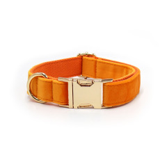 Customzied Contacts Metal Buckle, Thick Velvet Pet Collar