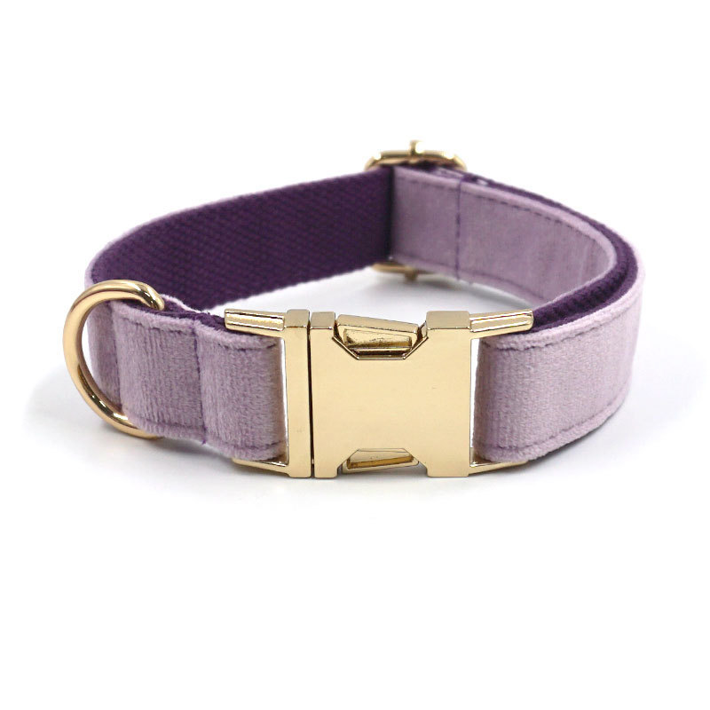 Customzied Contacts Metal Buckle, Thick Velvet Pet Collar