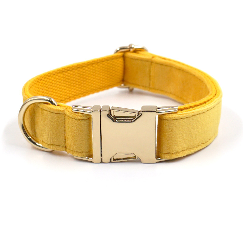 Customzied Contacts Metal Buckle, Thick Velvet Pet Collar