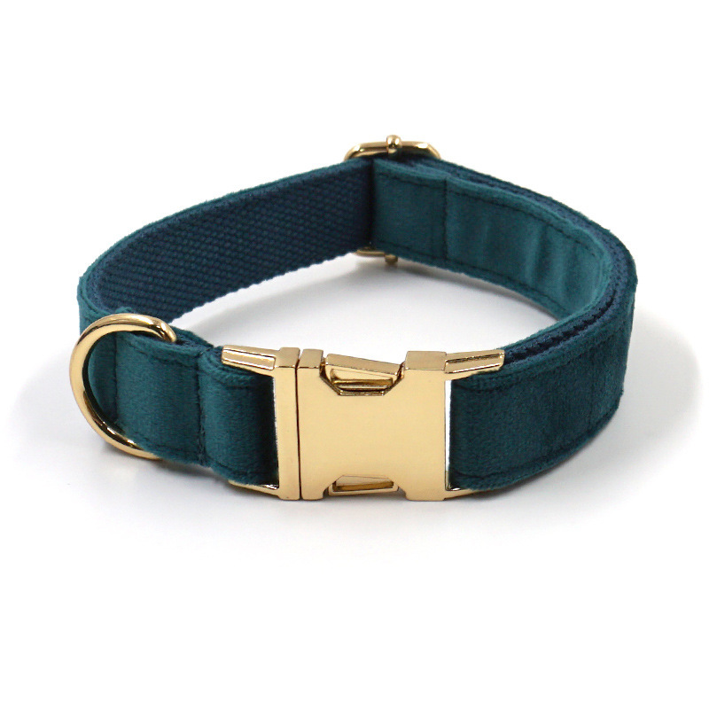 Customzied Contacts Metal Buckle, Thick Velvet Pet Collar