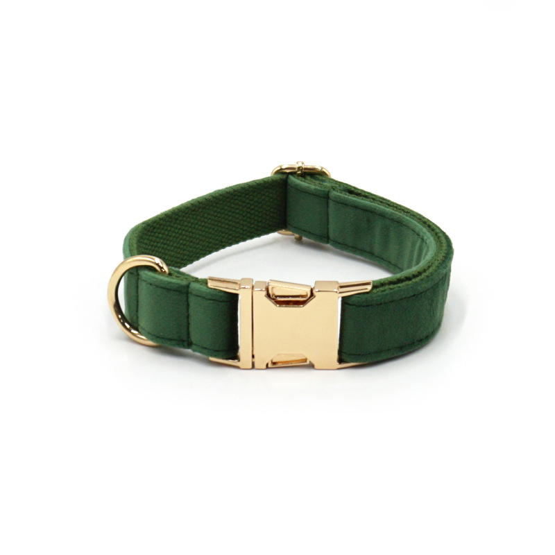 Customzied Contacts Metal Buckle, Thick Velvet Pet Collar