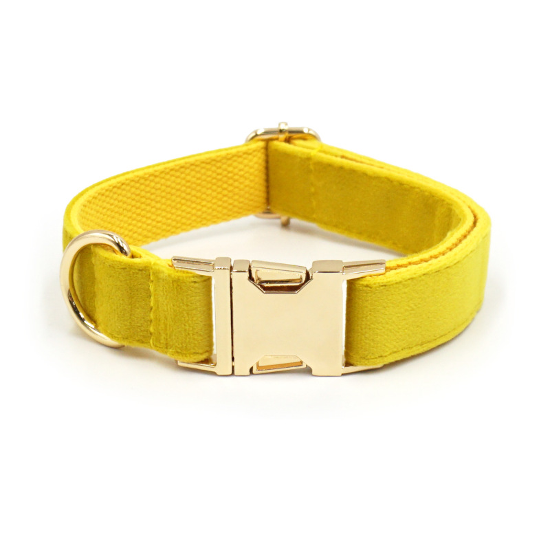 Customzied Contacts Metal Buckle, Thick Velvet Pet Collar