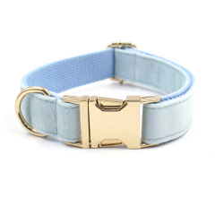 Customzied Contacts Metal Buckle, Thick Velvet Pet Collar