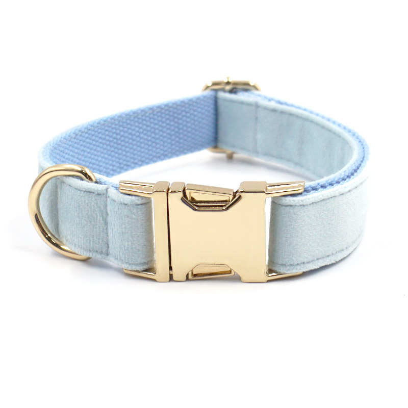 Customzied Contacts Metal Buckle, Thick Velvet Pet Collar
