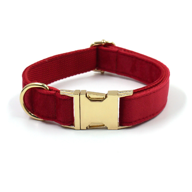 Customzied Contacts Metal Buckle, Thick Velvet Pet Collar