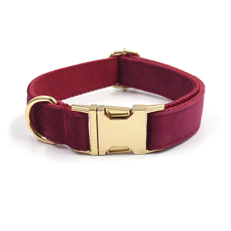 Customzied Contacts Metal Buckle, Thick Velvet Pet Collar