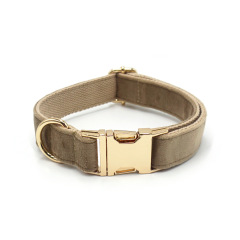 Customzied Contacts Metal Buckle, Thick Velvet Pet Collar
