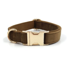 Customzied Contacts Metal Buckle, Thick Velvet Pet Collar
