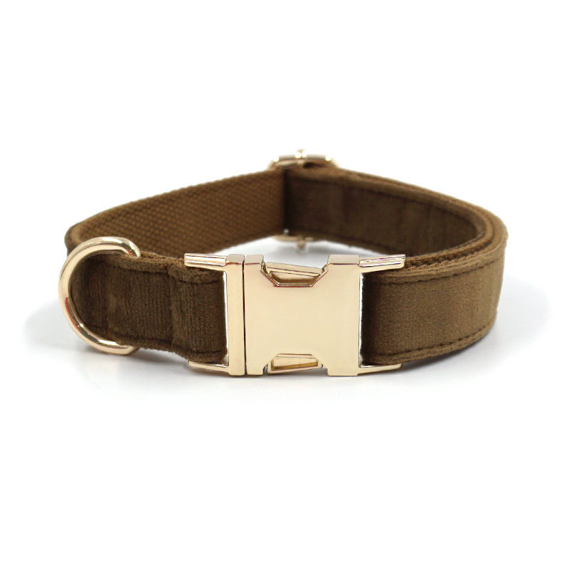 Customzied Contacts Metal Buckle, Thick Velvet Pet Collar