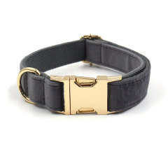 Customzied Contacts Metal Buckle, Thick Velvet Pet Collar