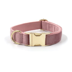 Customzied Contacts Metal Buckle, Thick Velvet Pet Collar