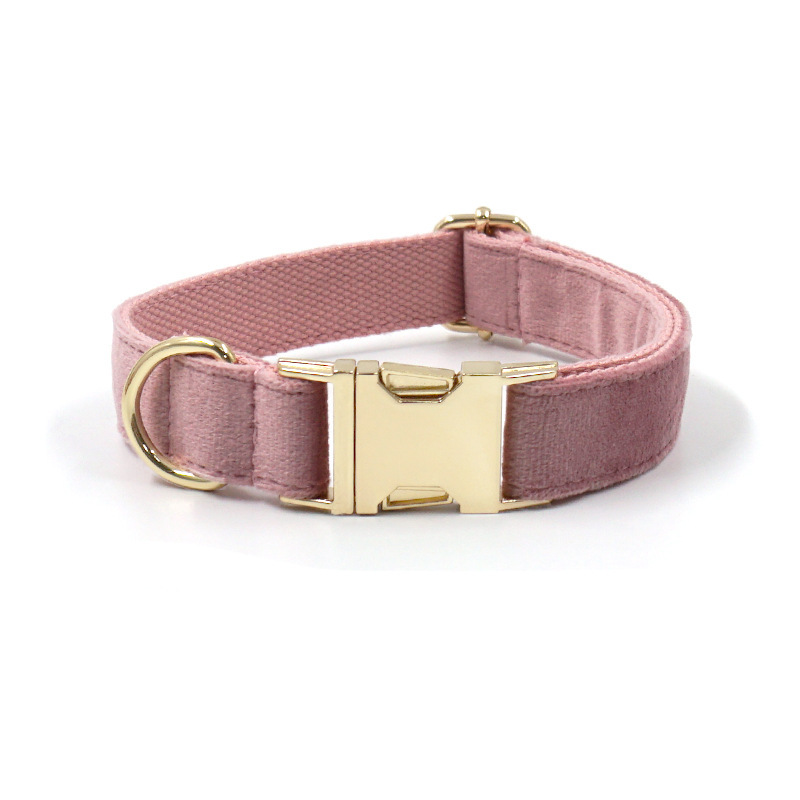 Customzied Contacts Metal Buckle, Thick Velvet Pet Collar