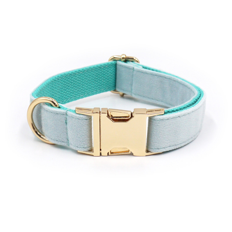 Customzied Contacts Metal Buckle, Thick Velvet Pet Collar