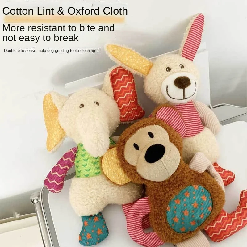 Eco-Friendly Large Small Dog Corgi Golden Hair Plush Luxury Soothing Artifact Puppy Molar Teeth Self-Hi Bite Pet Squeak Toys