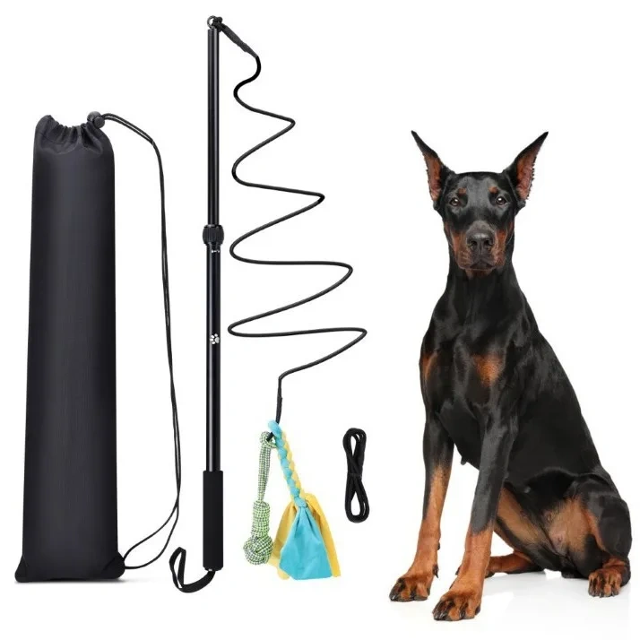 Professional Pet Sports Training Whip Durable Dog Training Stick with Non-Slip Wood Handle