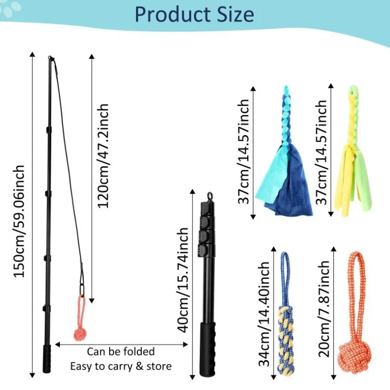 Eco-Friendly Telescopic Retractable Plastic Pet Training Stick Dog and Cat Toy Stick
