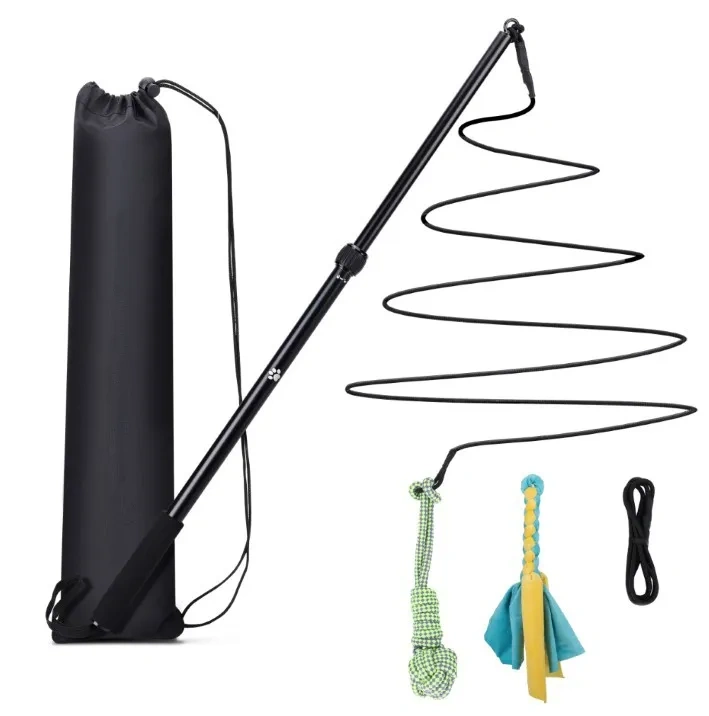 Professional Pet Sports Training Whip Durable Dog Training Stick with Non-Slip Wood Handle