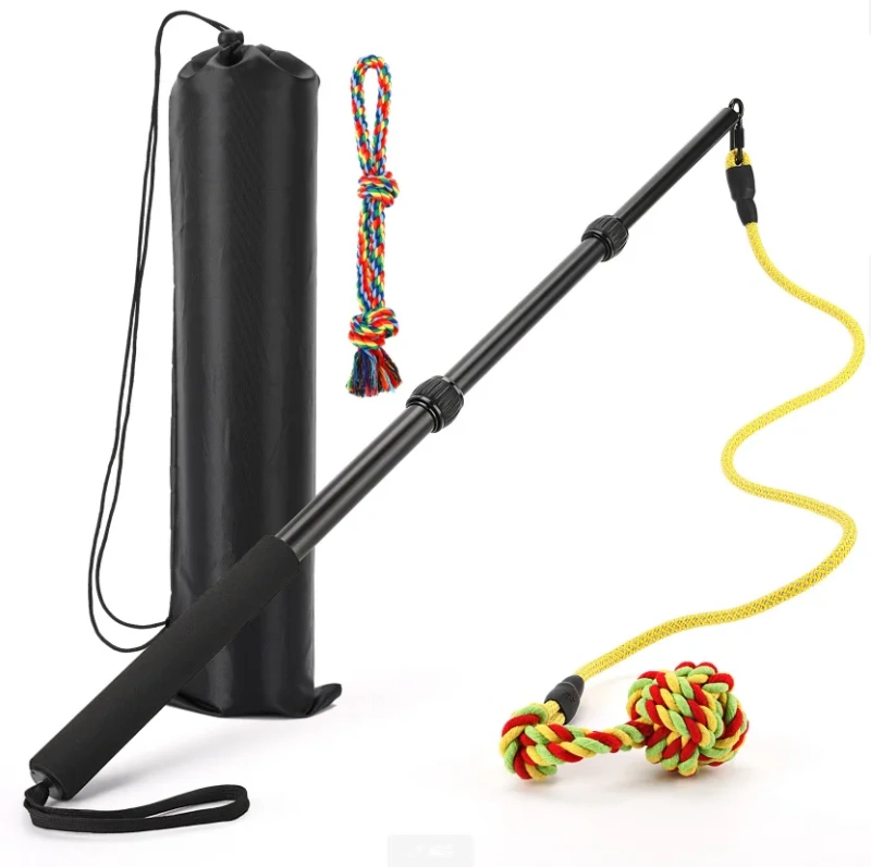 Professional Pet Sports Training Whip Durable Dog Training Stick with Non-Slip Wood Handle