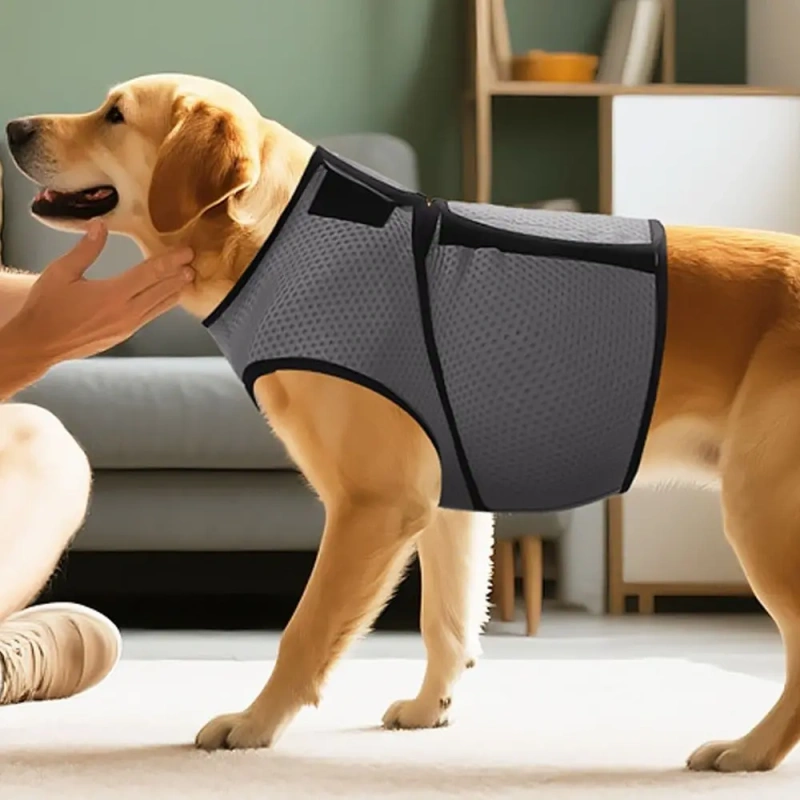 Dog Thunder Vest Breathable Dog Anxiety Vest Secure Soft Dog Soothing Clothes Adjustable Comfortable Pet Calming Shirt For Dogs