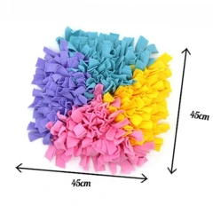 Pet Washable Polar Fleece Non Slip Food Puzzle Nosework Mat Slow Eating Foraging Snuffle Mat for Dog Sniffing Training