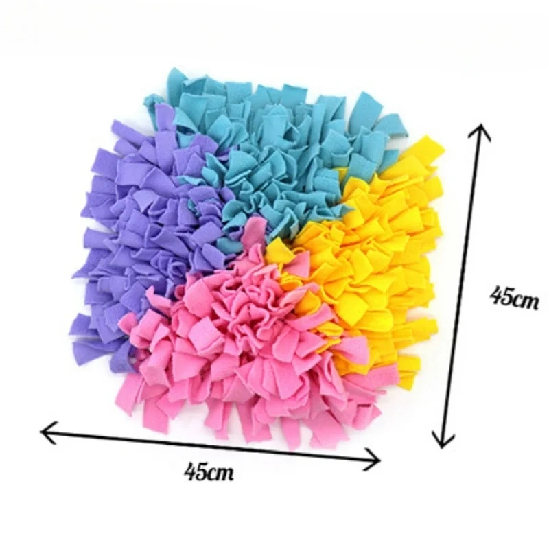 Pet Washable Polar Fleece Non Slip Food Puzzle Nosework Mat Slow Eating Foraging Snuffle Mat for Dog Sniffing Training