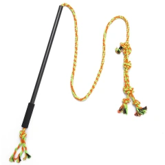 Dog Wand Eco-Friendly Pet Training Pole Dog Wand Retractable Plastic Cat & Dog Teaser Stick Pulling Pole for Pet Entertainment