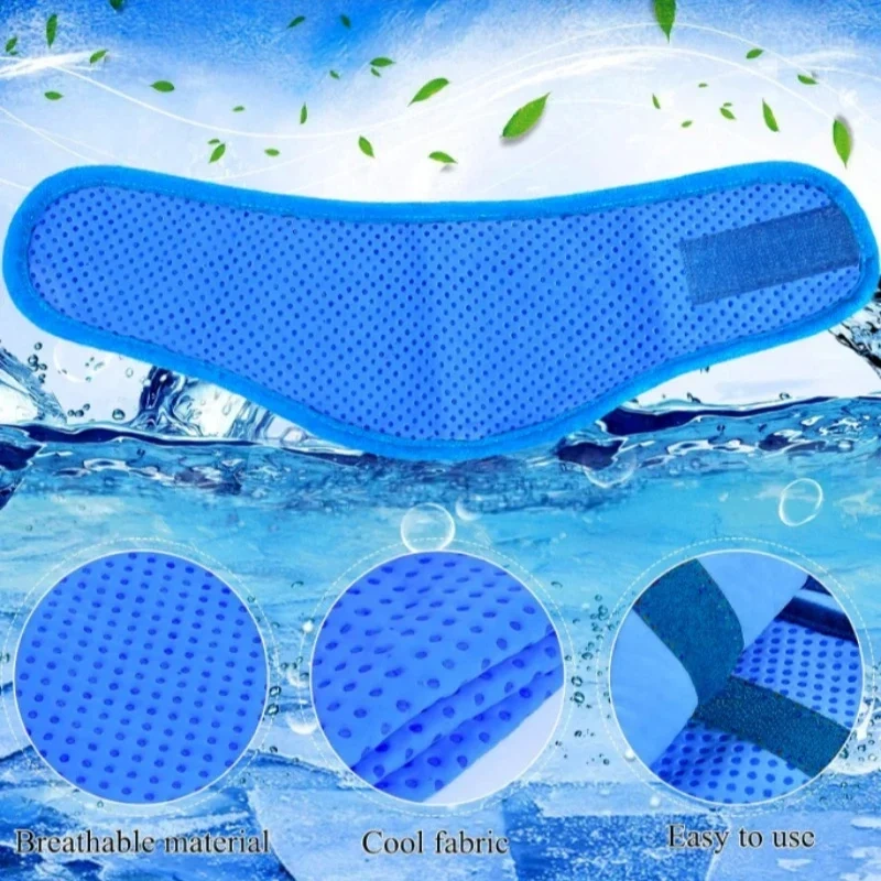 1-8PCS Summer Pet Cooling Collar Anti Heatstroke Cool Dog Collar Reusable Outdoor Walking Playing Pet Ice Bag Pet Supplies