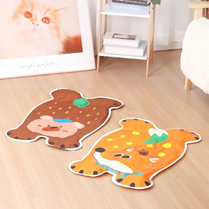 Floor Mat Cartoon Pet Cooling Mat Animal Shape Keep Cooling Dog Cat Sleeping Pad Ice Gel Household Pet Ice Cushion Pet Kennel