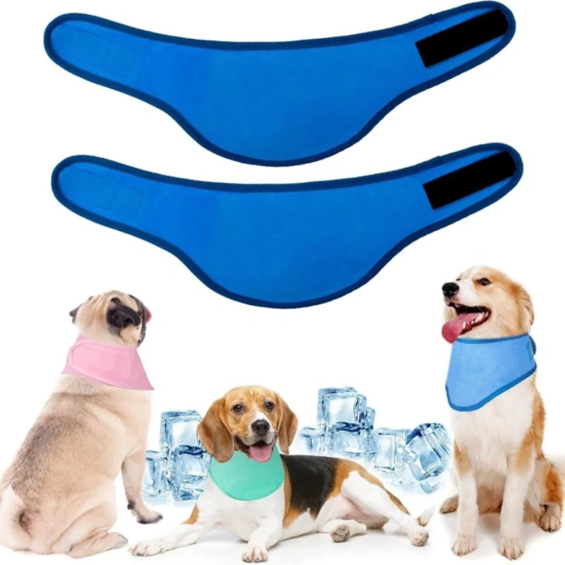 1-8PCS Summer Pet Cooling Collar Anti Heatstroke Cool Dog Collar Reusable Outdoor Walking Playing Pet Ice Bag Pet Supplies