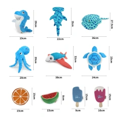 Hot Summer Floating Dog Toy Plush Chew Toy with Shark & Sea Animal Design  Safe & Fun for Water Play