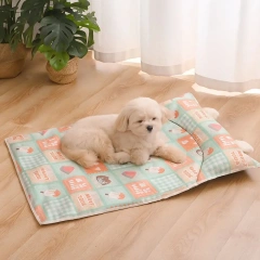Cartoon Pattern Cooling Pet Mat Ice Silk Breathable Pet Cooling Pad Washable Scratch Resistant Anti-Slip Pet Pad Use