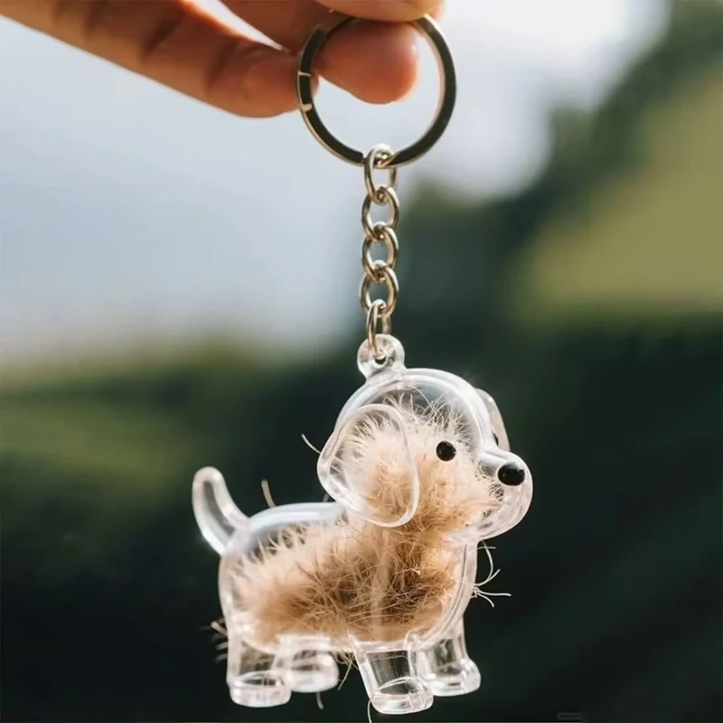 Pet Pendant Dog Hair Collection Storage Box Charm Pet Pendant Transparent Hair Storage Capsule Dog Cat Souvenirs Dog Lover Gift