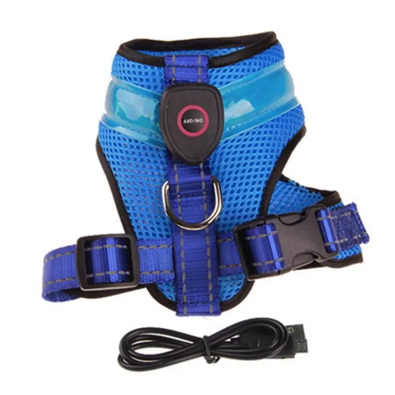Great Pet LED Harness High Brightness Energy-saving Attractive No Pull Dog Vest Harness with LED Light